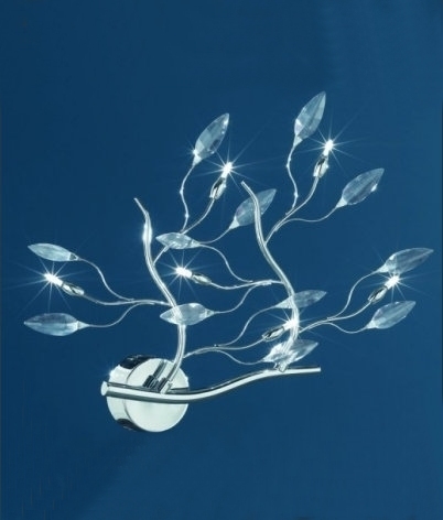 Decorative Wall Light with Glass Leaves