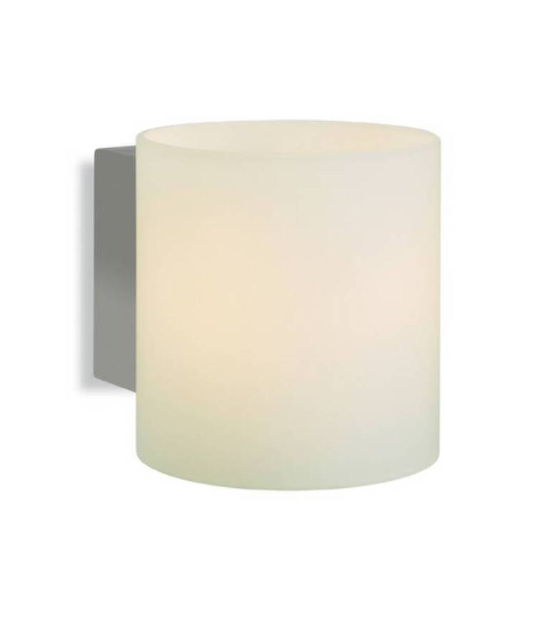 Chrome and Opal Glass Wall Light