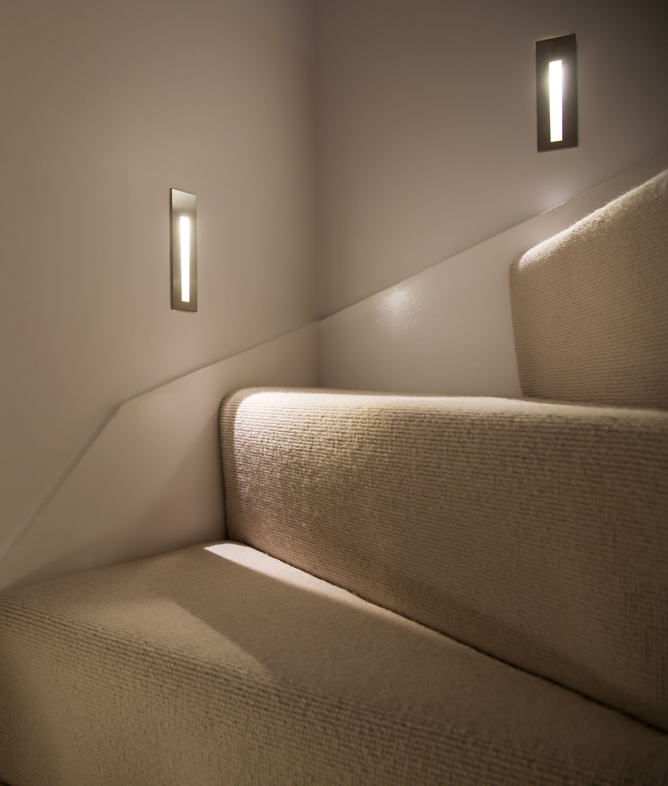 bathroom safe tall recessed led wall light