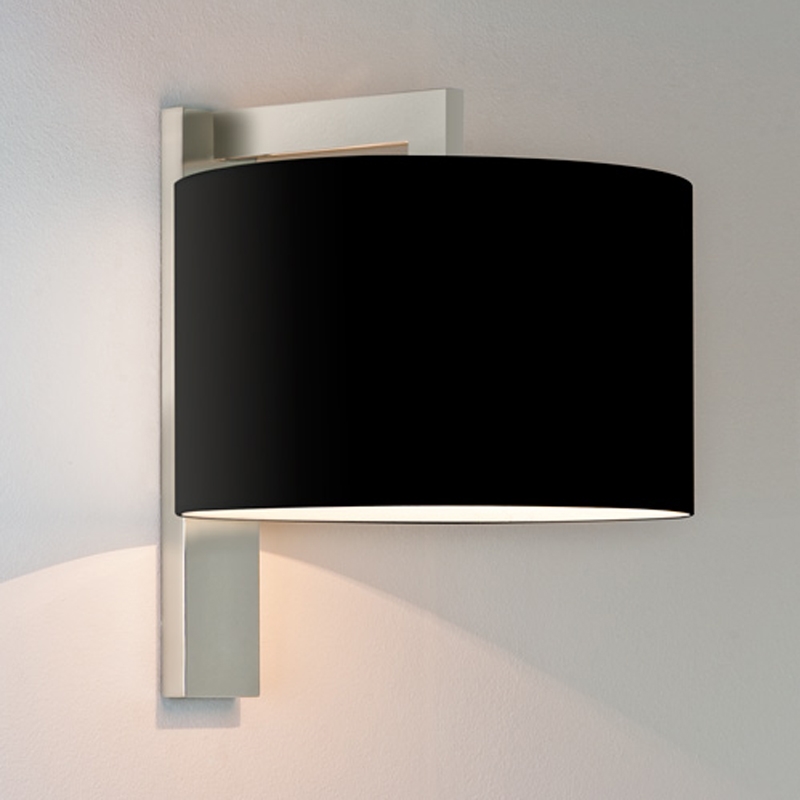 Contemporary Bracket Wall Light in Brushed Bronze or Polished Chrome