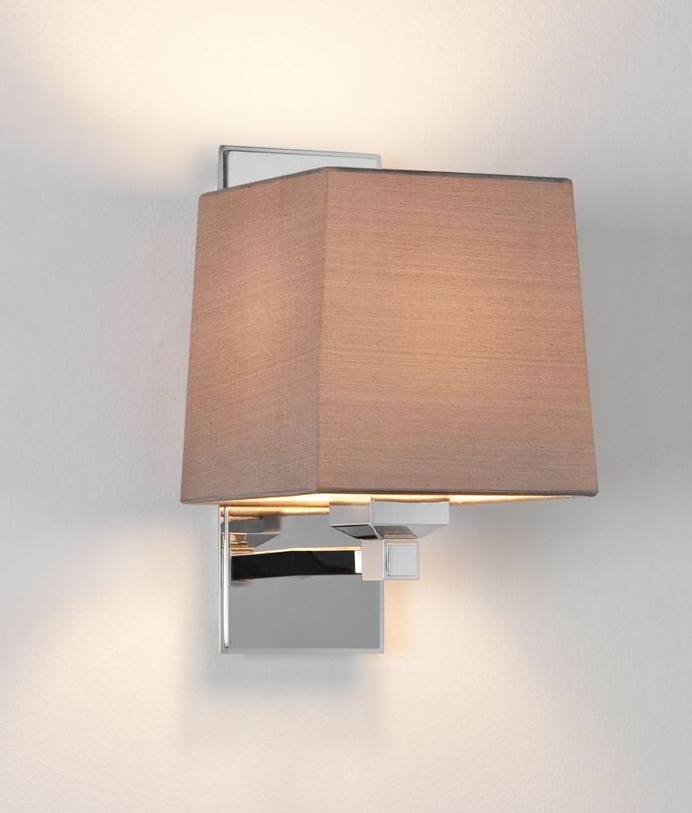 Polished Nickel Bedside Light with Shade