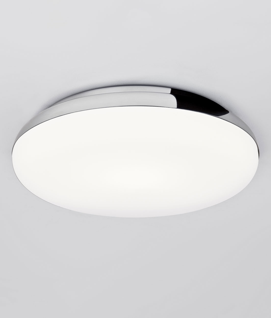 Round Low Profile Chrome Led Drum Light Ip44