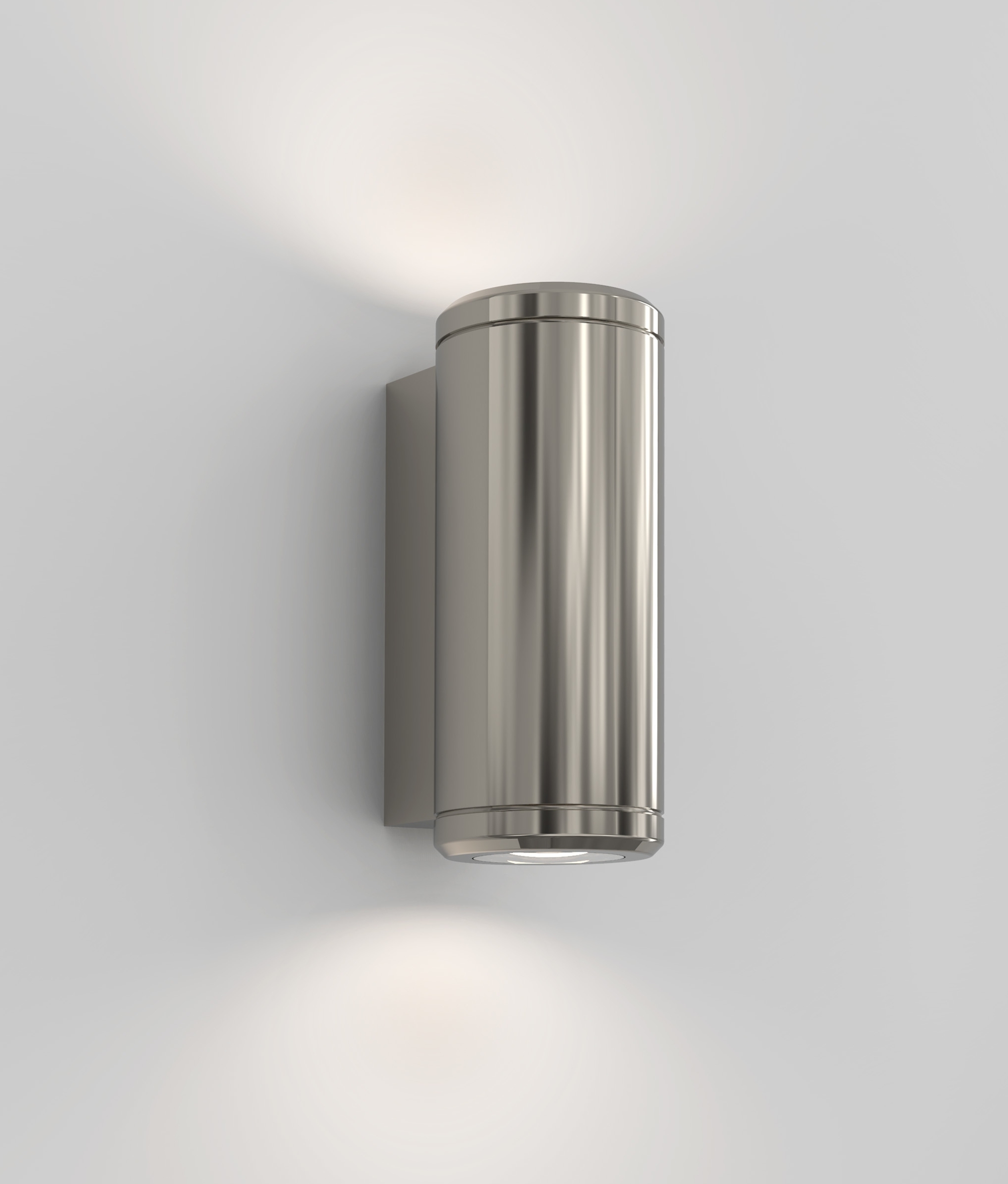 Up & Down Coastal Wall Light in Antique Brass or Nickel Finish