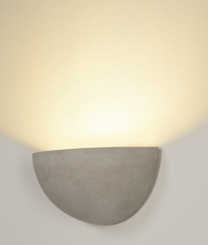 Concrete Half Moon Uplight