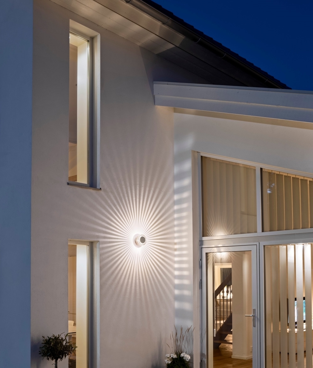 Round LED decorative exterior light with star effect light Round LED decorative exterior light with star effect light