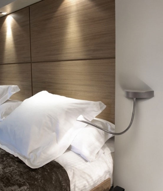 Flexible Arm Led Wall Reading Light, Wall Mounted Led Bedside Reading Lamp