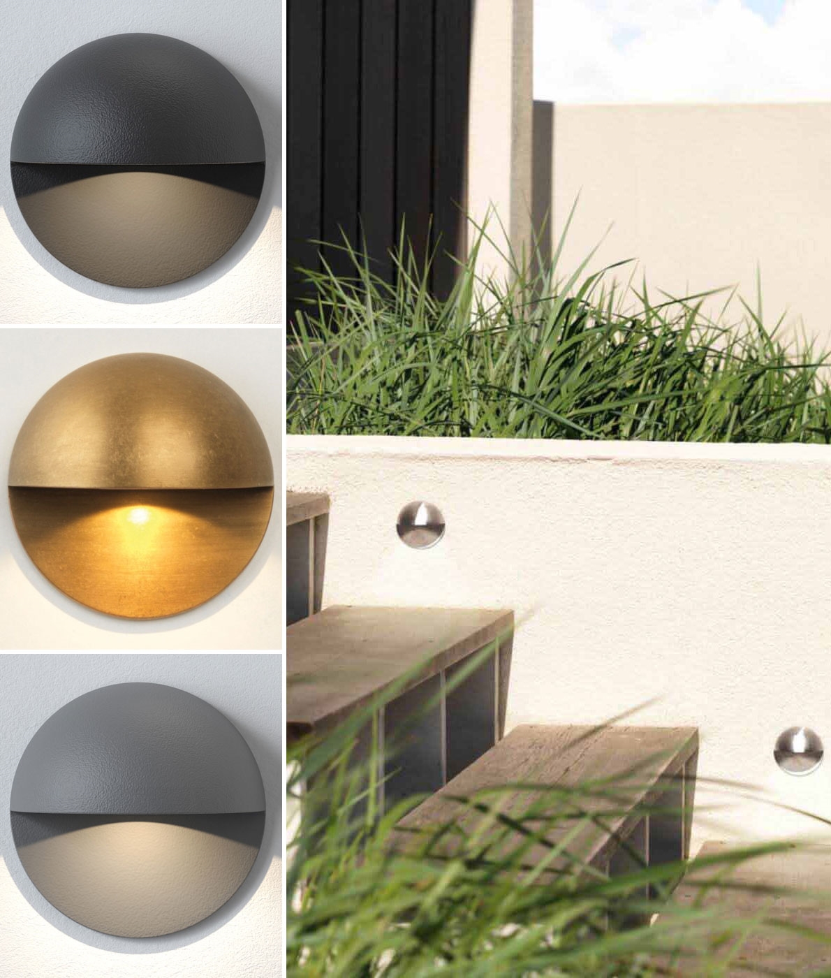 Semi Recessed Low Level Guide Light Low Glare Long Life LED and