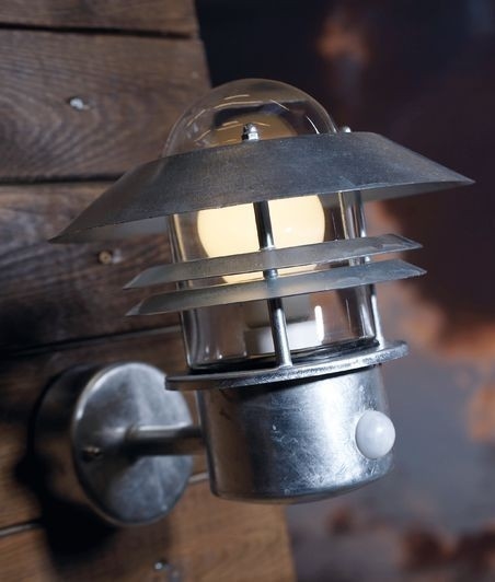 Pir Sensor Exterior Light With Scandinavian Louvre Design Tap To Expand
