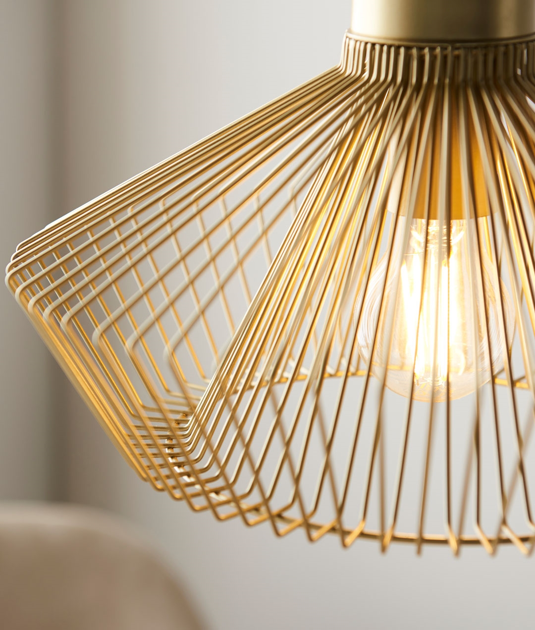 Gold cage sales ceiling light