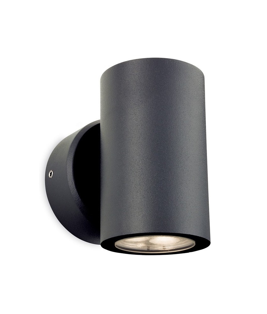 LED Graphite Round Exterior Wall Light