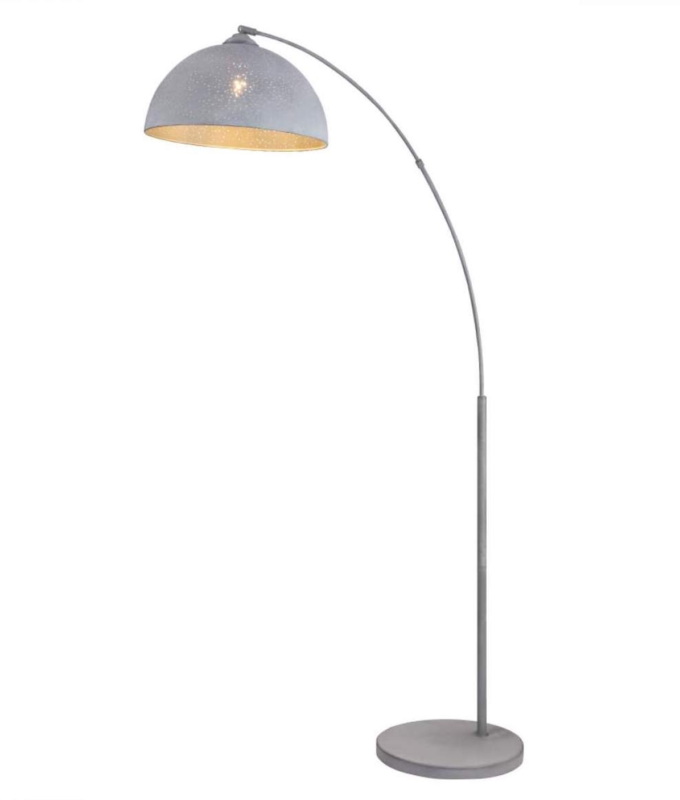 Grey arc floor shop lamp