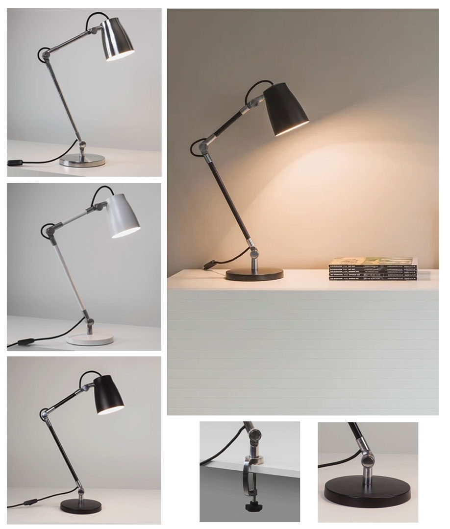 Adjustable Contemporary Reading Lamp, Clamp On Desk Lamps Uk