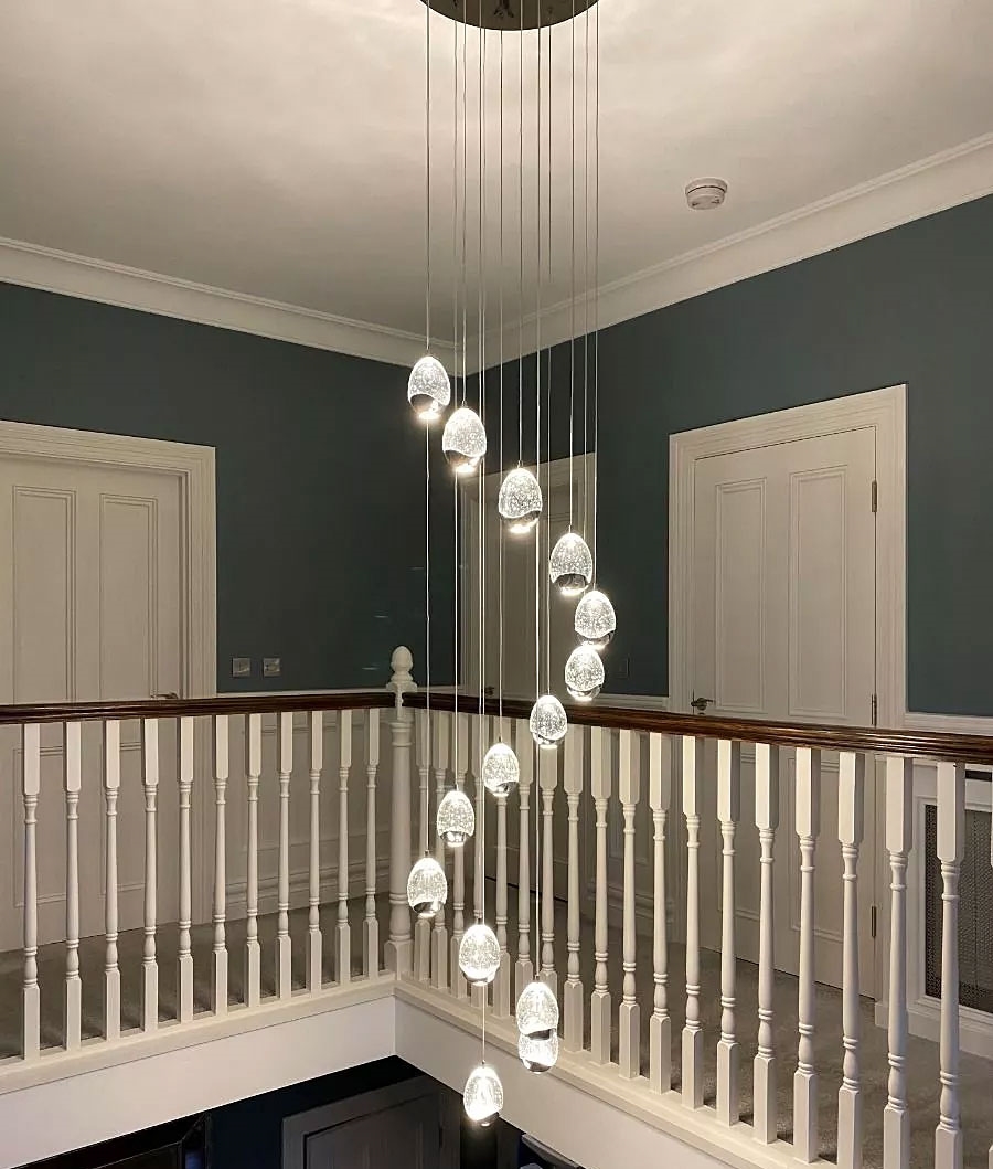 Long Drop MultiLight Spiral LED Pendant with 3 Metre Drop