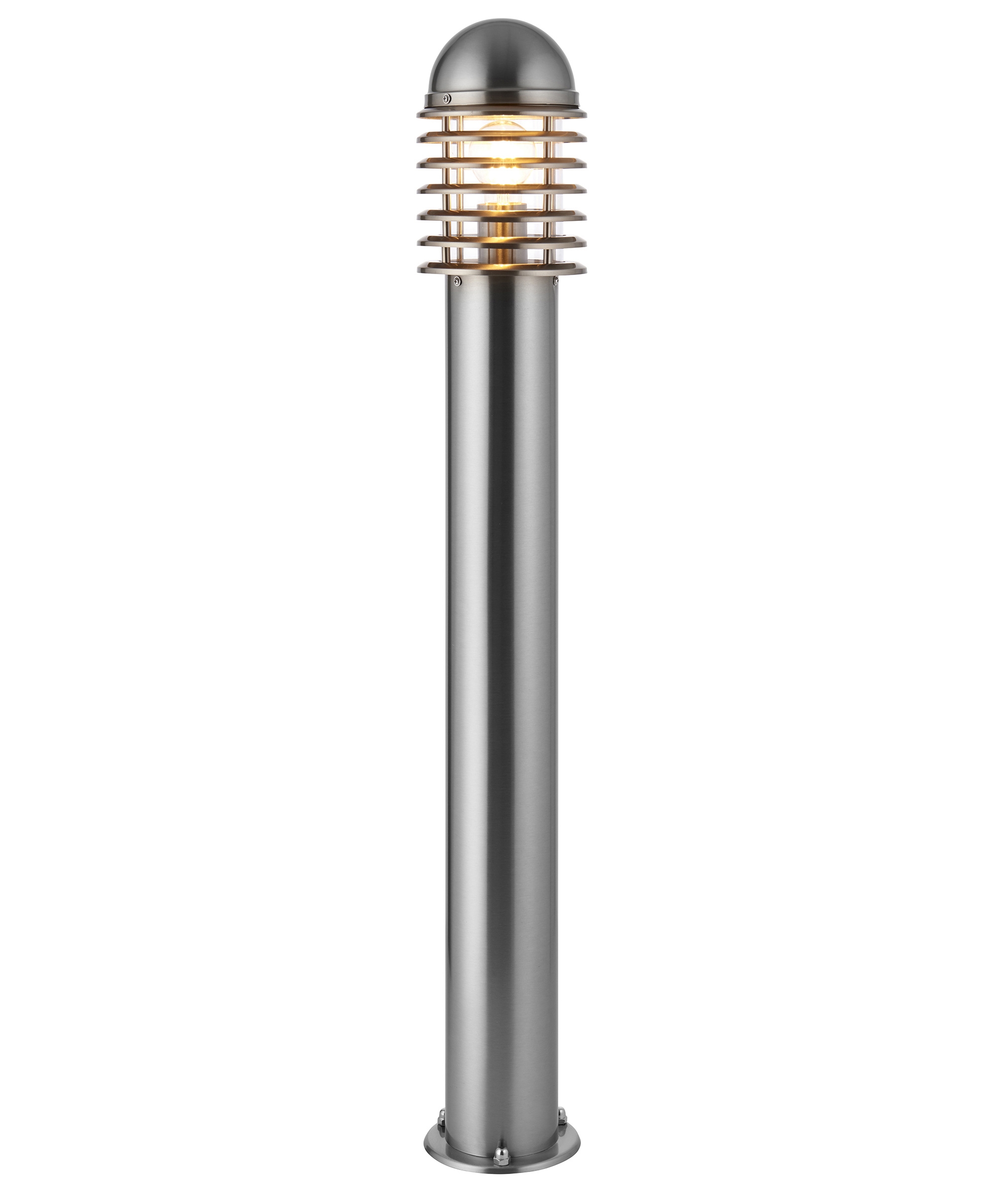 Stylish Nautical Polished Stainless Steel Short Post & Bollard Light