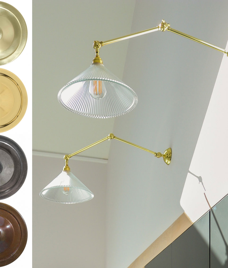 Long Reach Wall Light in Art Deco Style