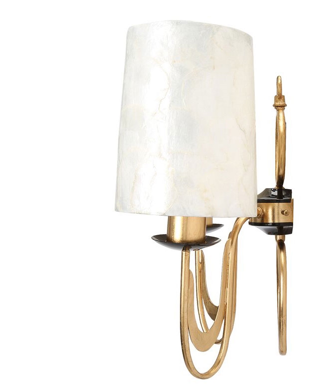 Double Arm Wall Light In Mother Of, Mother Of Pearl Table Lamp Uk
