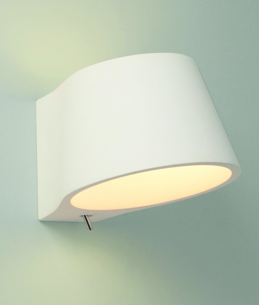 Switched Plaster Bedside Light