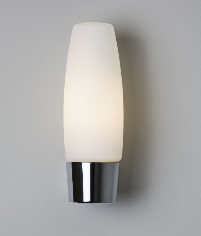 Opal Glass & Chrome Bathroom Wall Light
