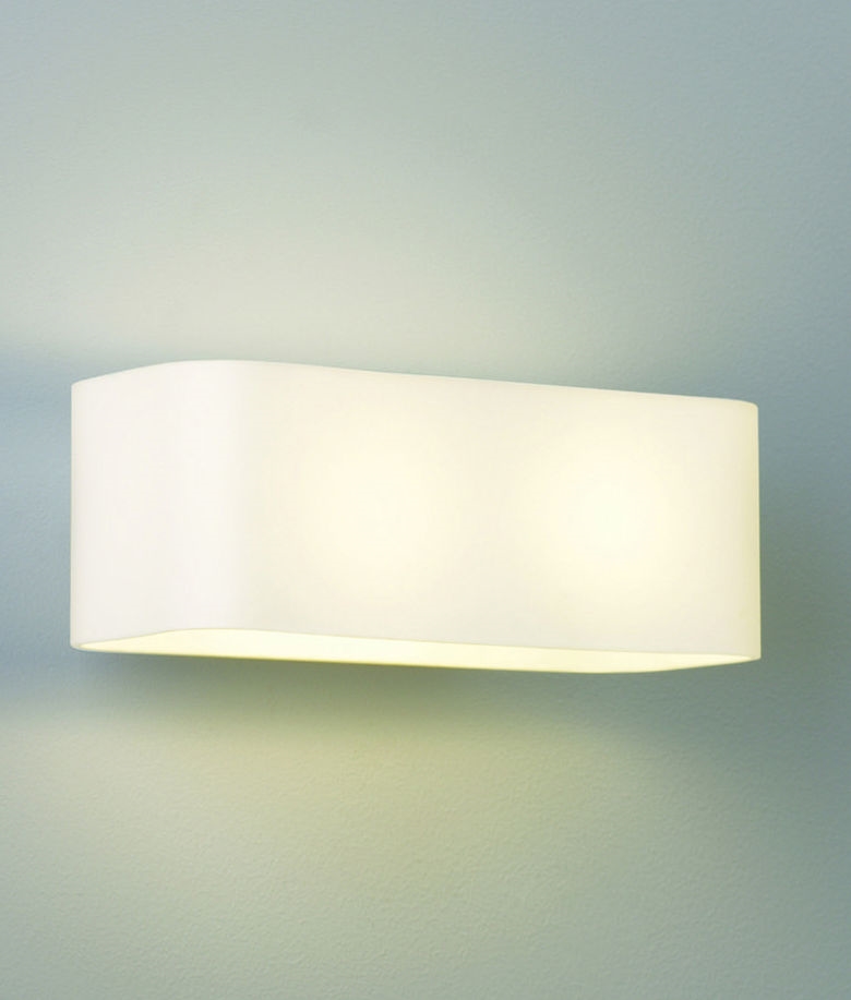 Opal Glass Twin Lamp Wall Light