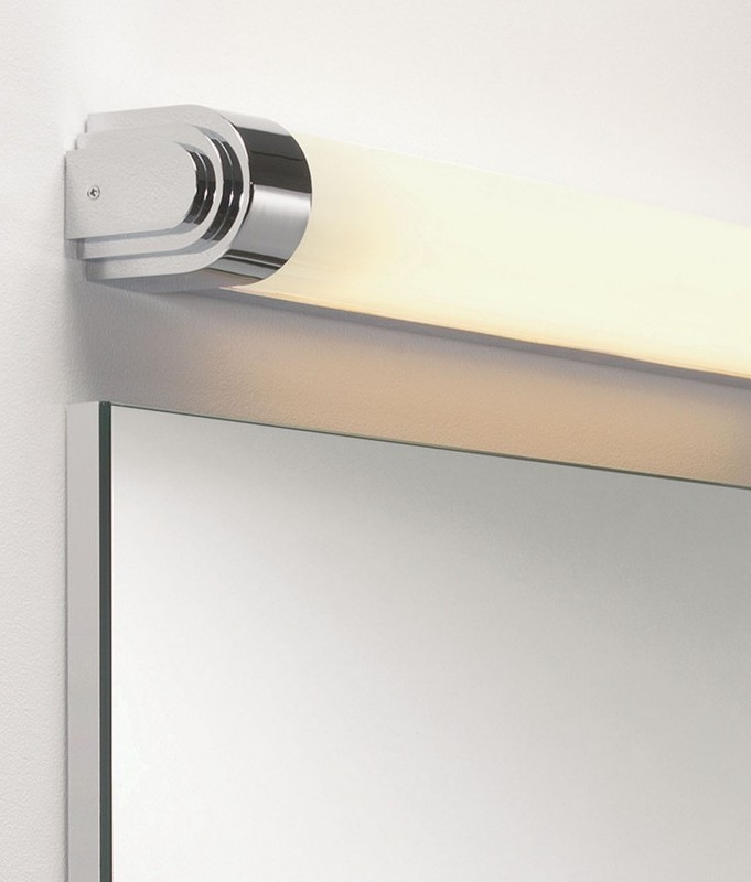 Chrome Art Deco Wall Light for Bathroom Mirrors or Walls