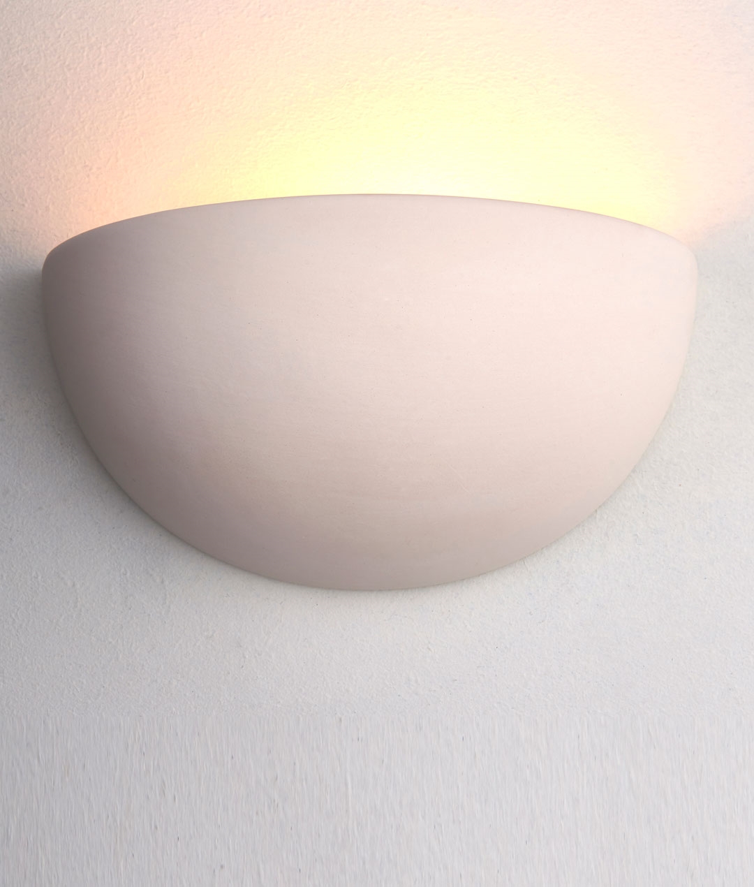 Plaster Wall Light Half Moon Shape Uplights