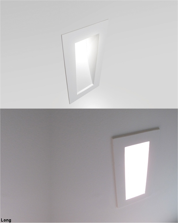 low level semi recessed plaster lighting