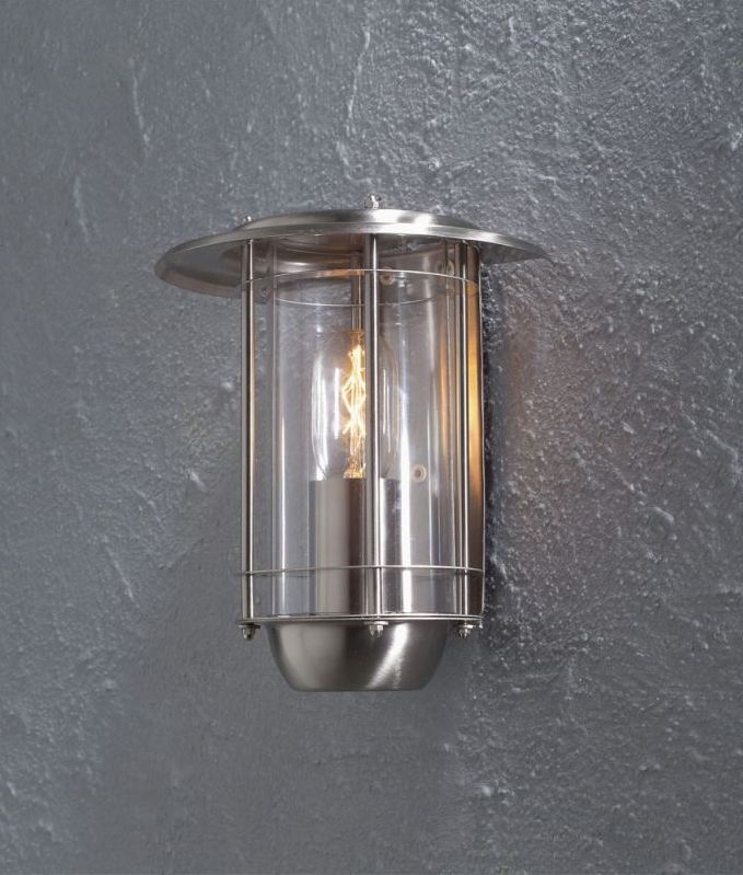 Exterior Satin Nickel Flush Mounted Wall Light Satin Nickel Flush Mounted Wall Light