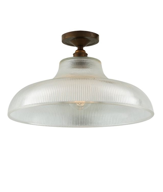 Semi Flush Prismatic Art Deco Prismatic Flush Light
