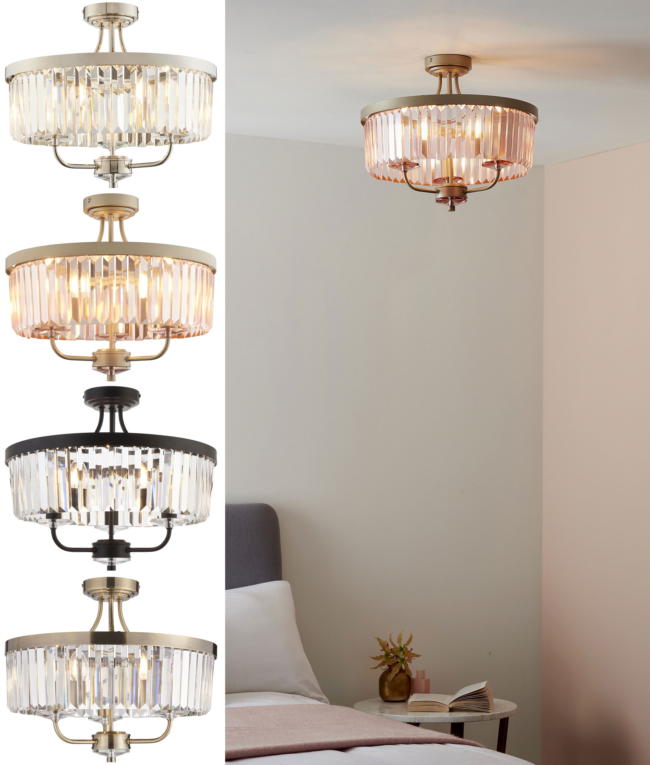 Faceted discount crystal chandelier