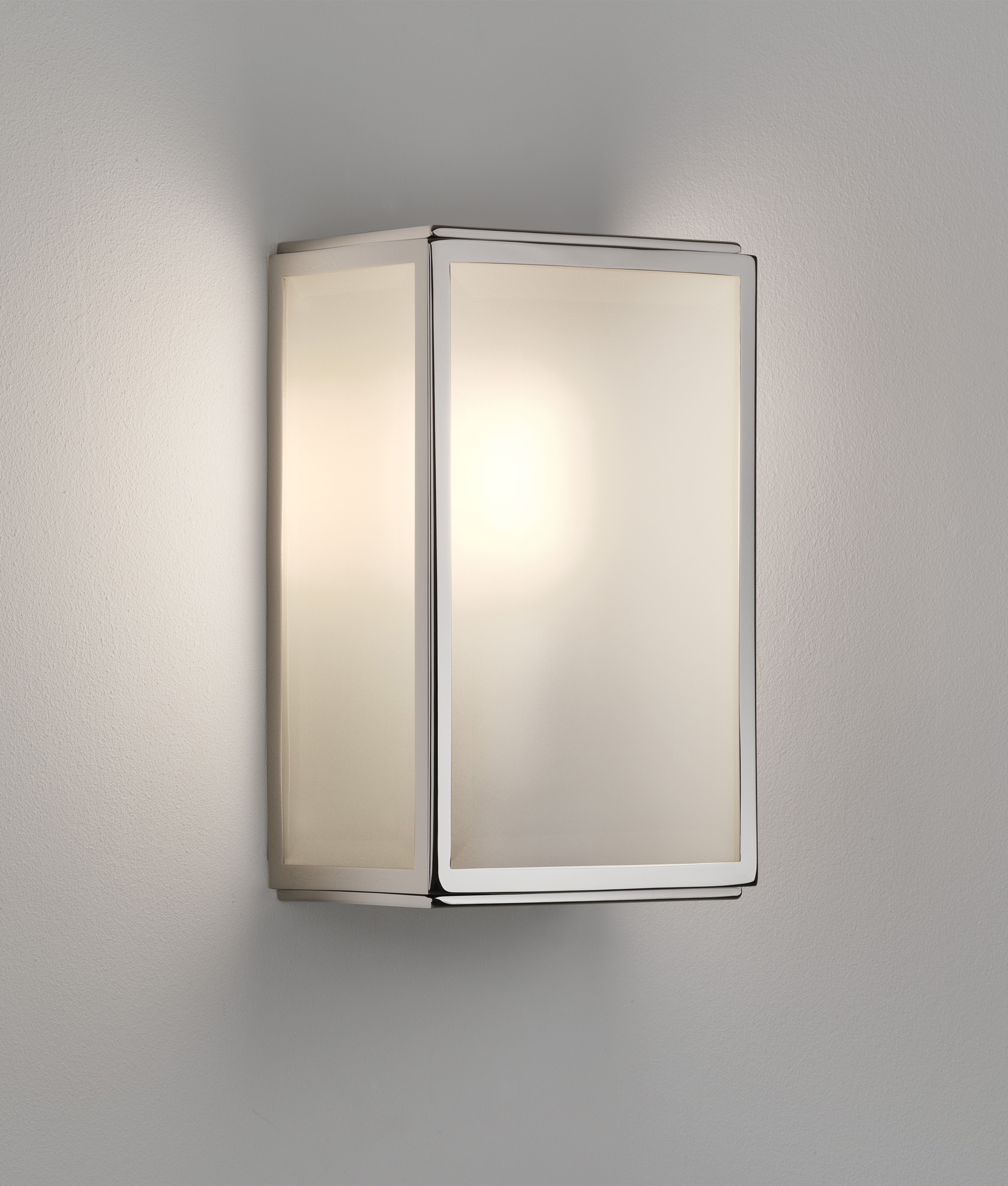 Contemporary Flush Wall Lantern With Pir Sensor