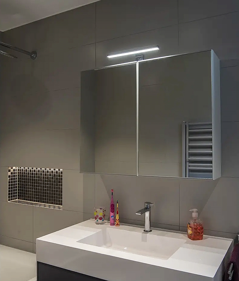 Light For Use Over a Bathroom Cabinet - Retro-fit LED in Chrome