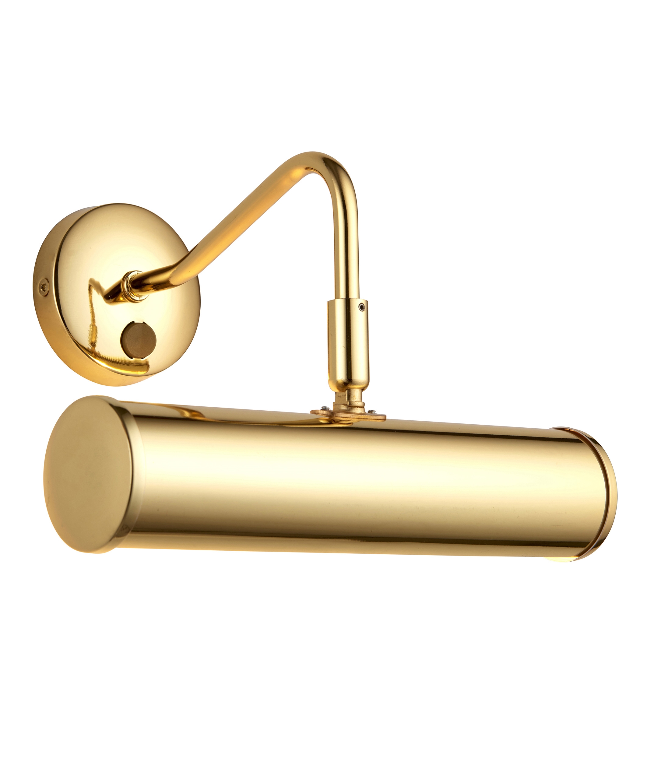 Small & Large Polished Brass Picture Wall Lamp With Rocker Switch