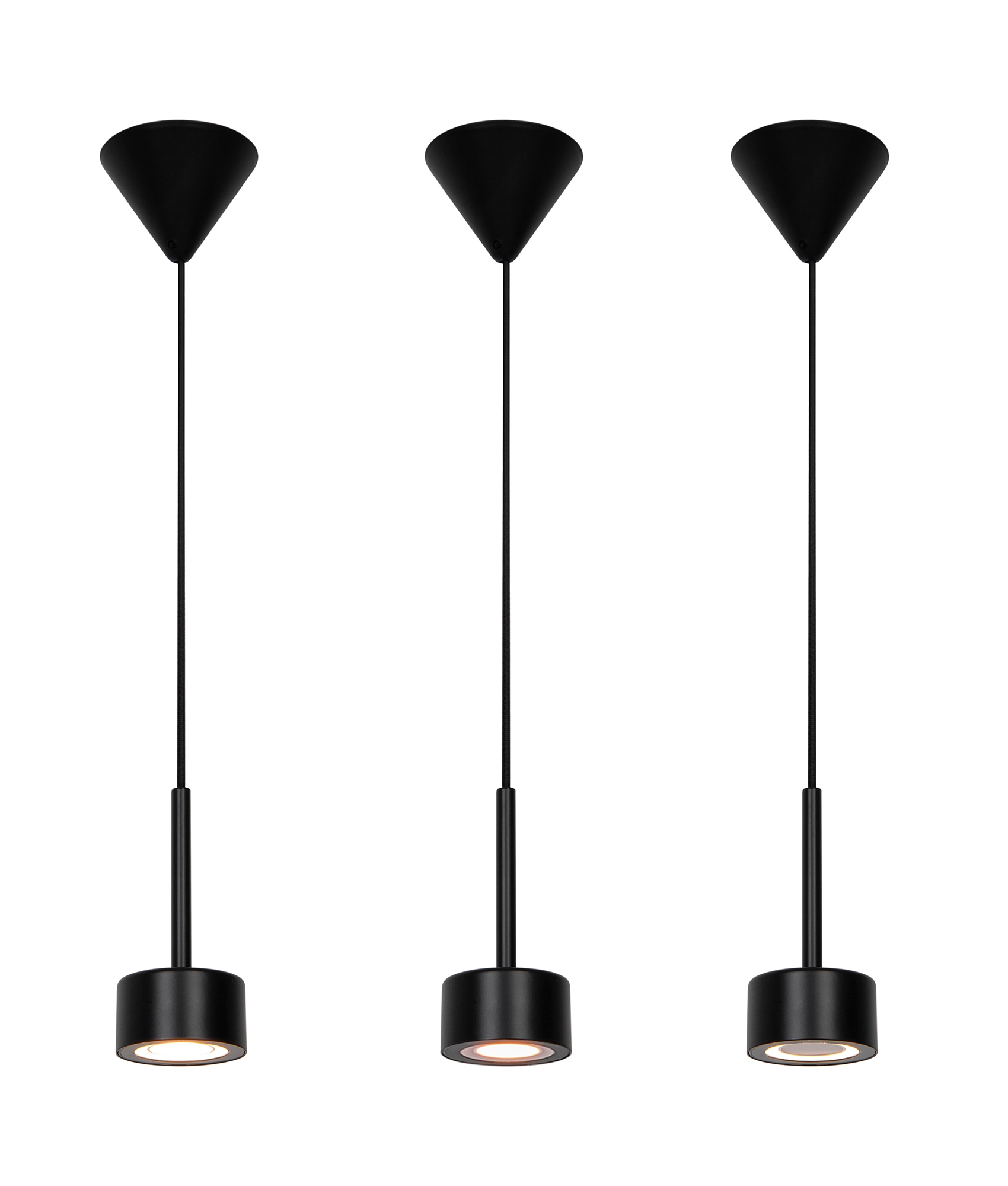 Modern Black Single Lamp LED Pendant Light Dimmable