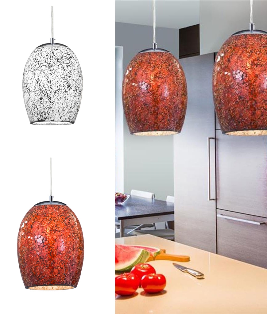 Silver crackle clearance glass lamp