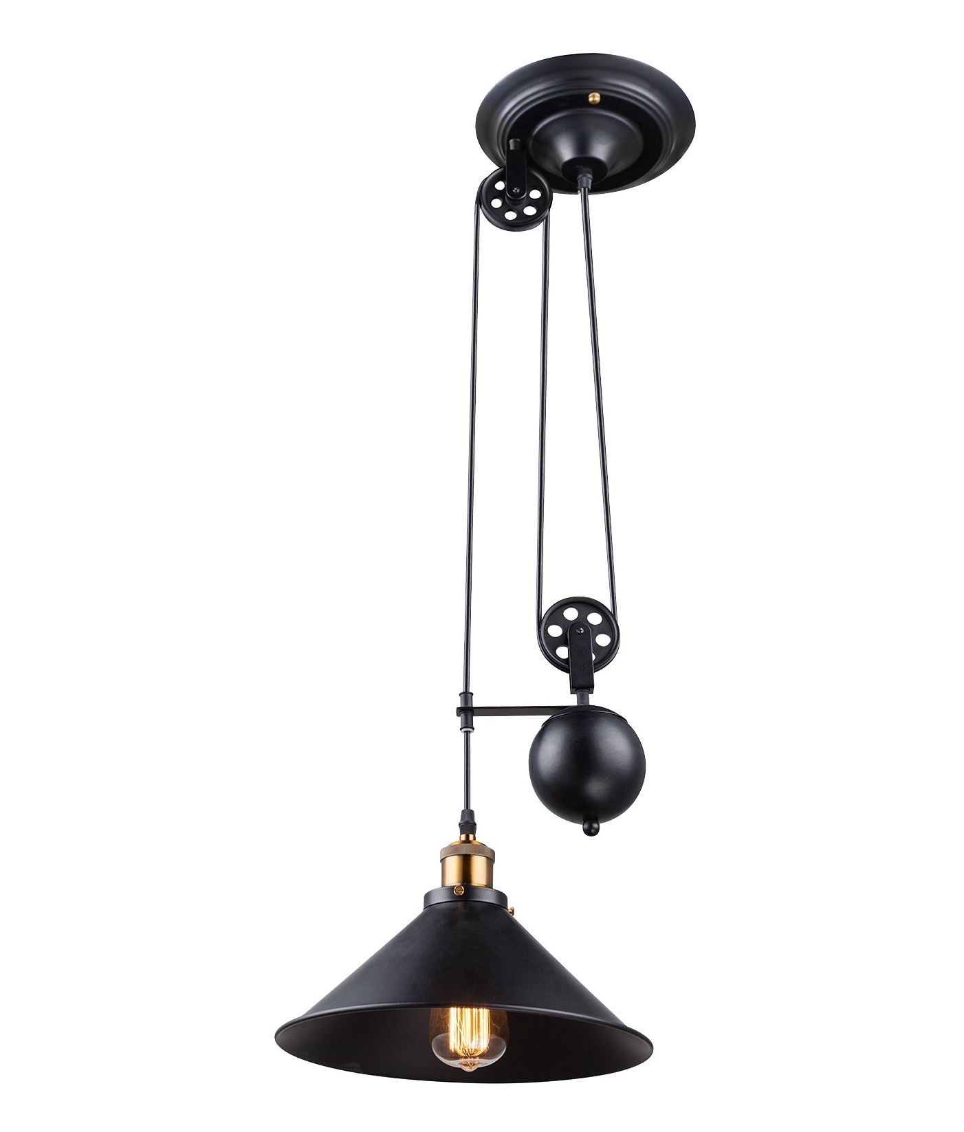 Black Rise And Fall Pendant Light Mescar Innovations2019 Org