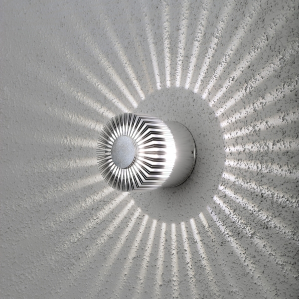 Round Led Decorative Exterior Light With Star Effect Distribution