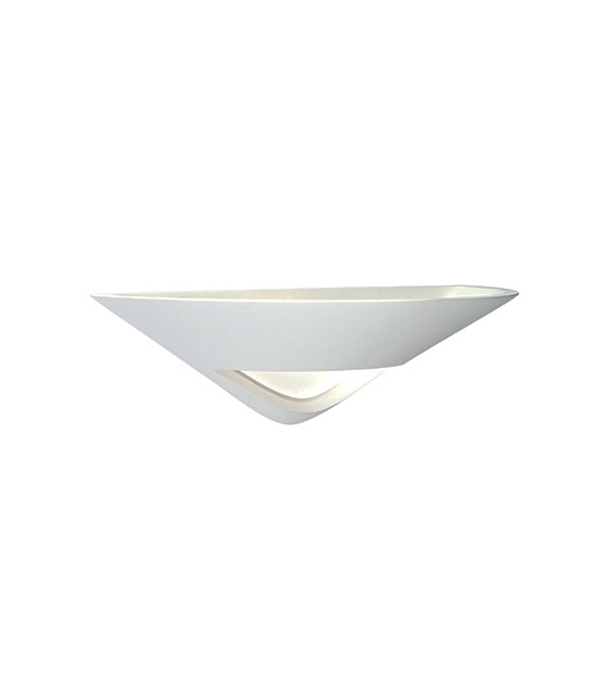 Plaster Wall Uplight with Frosted Glass Detail - priced to clear