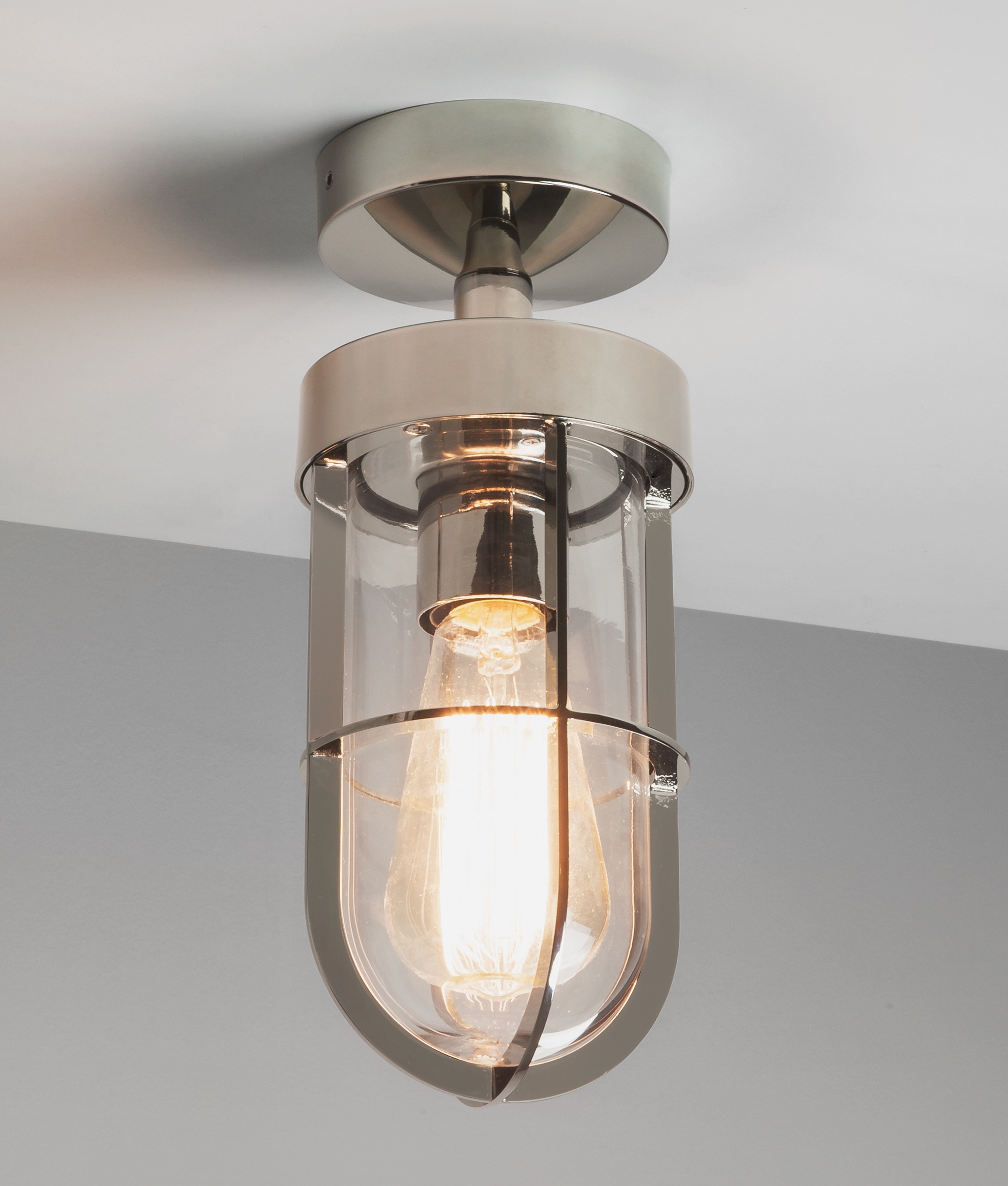 Cabin Clear Glass Ceiling Light Ip44 Rated