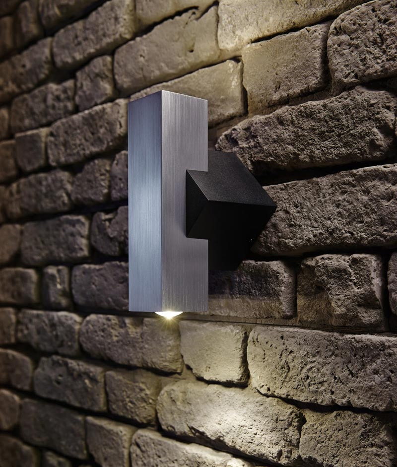 Chunky Angular And Compact Exterior Up Down Wall Wash Light - Wall Wash Light Fittings