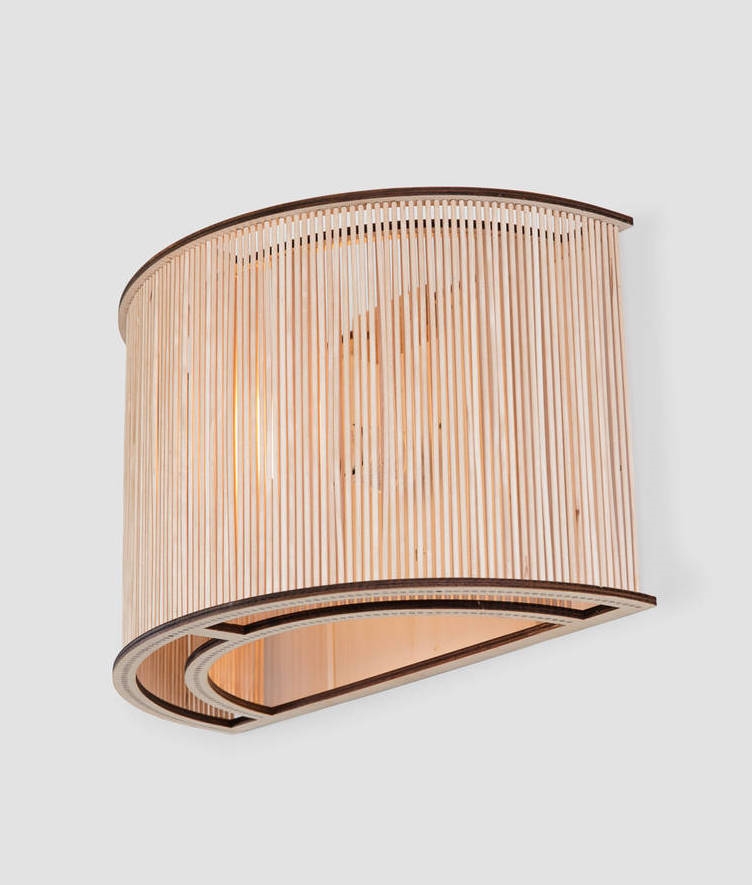 Wooden Cage Wall Light by Tom Raffield