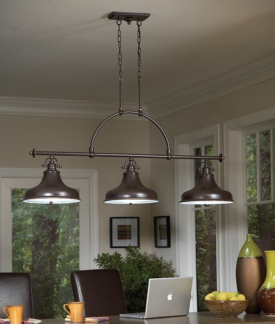 Triple Bar Pendant Ideal as Island or 