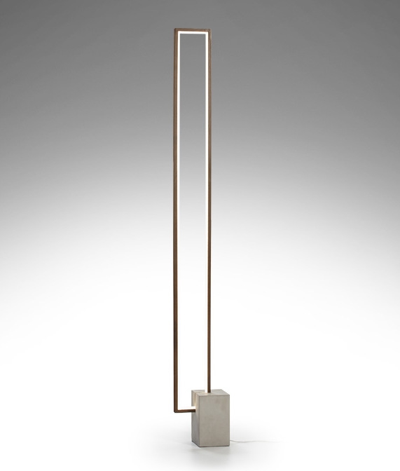 Led Tall Floor Lamp Angular And Ultra, Concrete Floor Lamps Uk