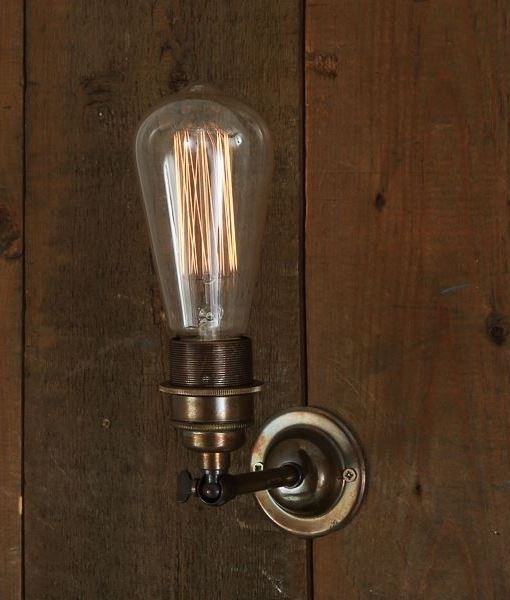 Minimalist Vintage Wall Light With Bare Bulb Minimalist Vintage Wall Light With Bare, Bare Bulb Light Fittings