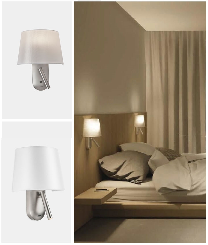 Satin Nickel Slim Profile Light Spot Optional USB