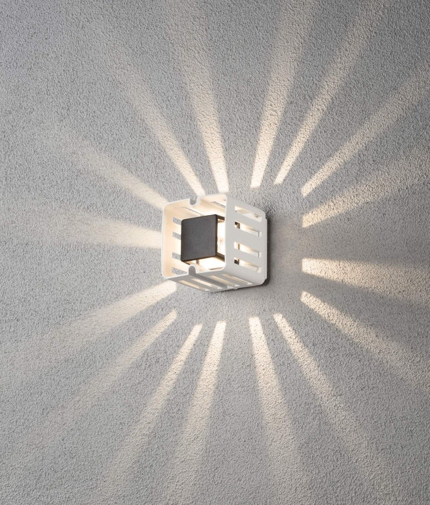 Box Led Wall Light With Fan Effect Box Led Wall Light With Fan Effect White Or Black Finish Tap To Expand