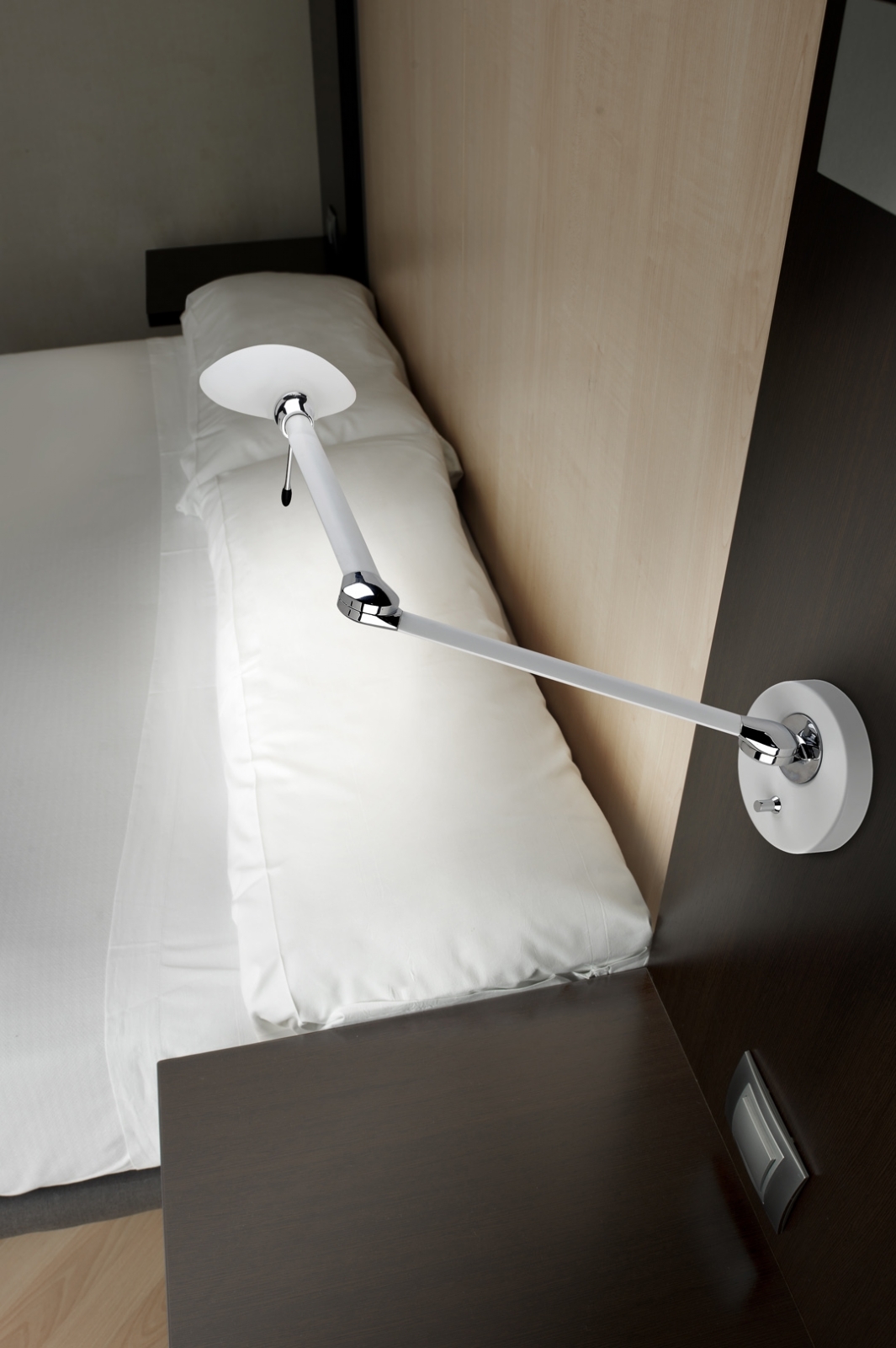 Low Profile Long Reach Wall Light With Dimmer