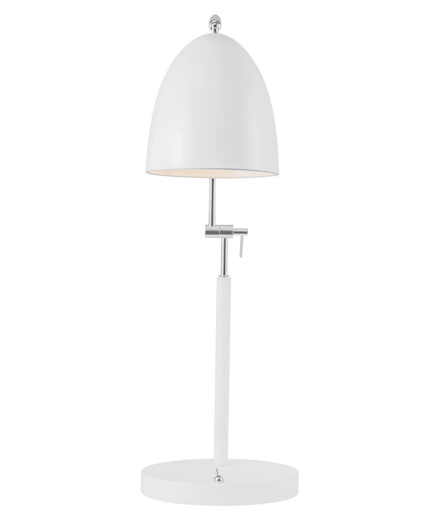 Shaded Fully Adjustable Table Lamp Switched on Base