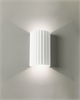Plaster Rippled Up & Down Wall Light