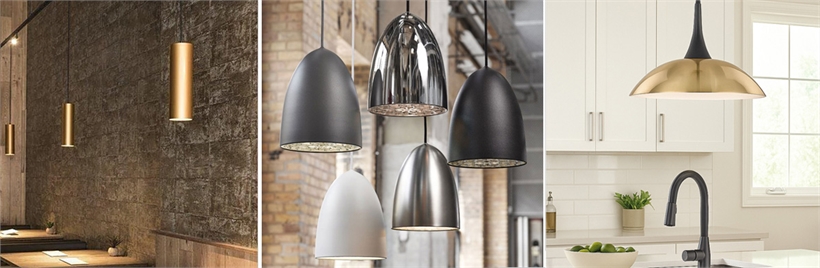 Metal pendant lighting