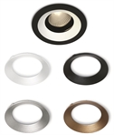 Recessed Black LED Downlight with Interchangeable Inner Ring – 12W, 3000K, 60° Beam